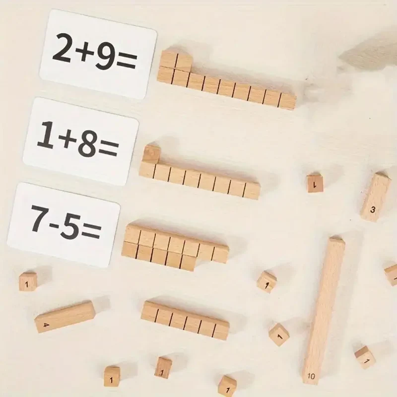 Bâtons Numériques en Bois Montessori - NumberStick™