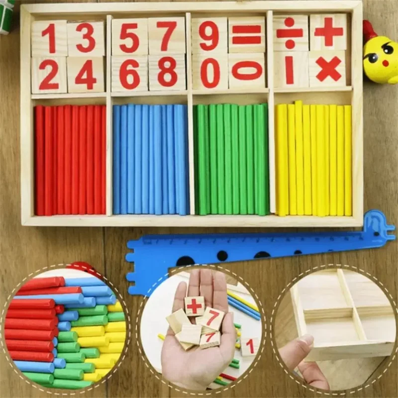 Bâtons de Comptage en Bois Montessori - Intelligence Stick™