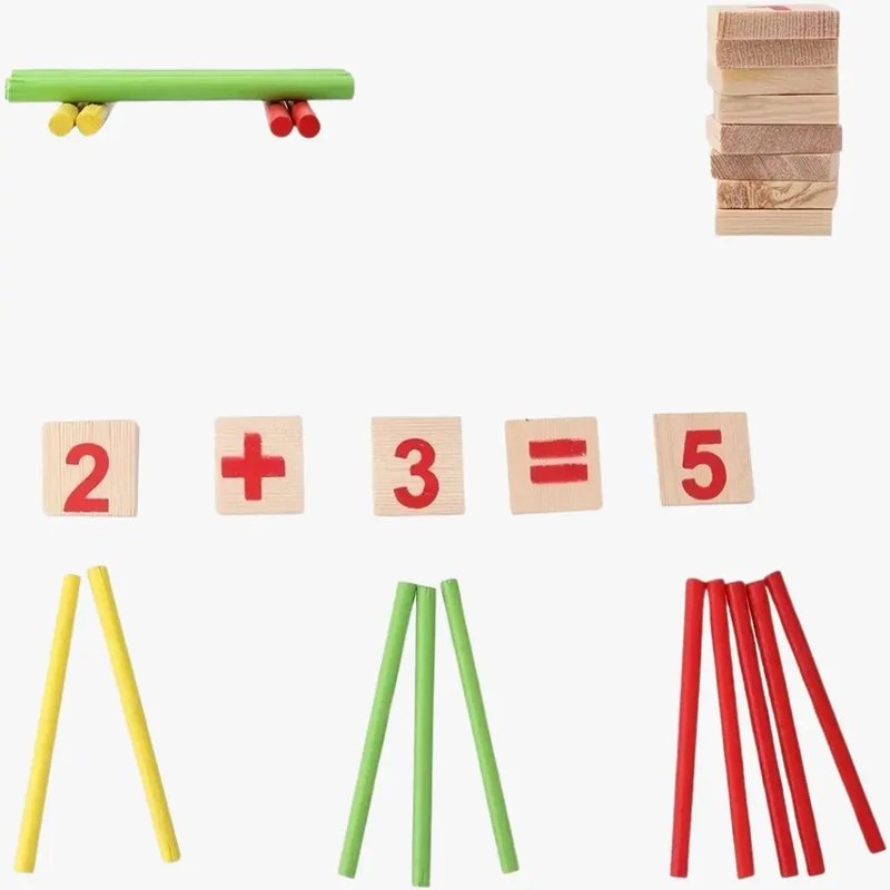 Bâtons de Comptage en Bois Montessori - Intelligence Stick™