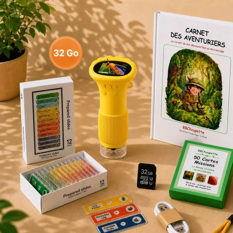 Microscope de Poche Enfant Compact – Dès 4 Ans