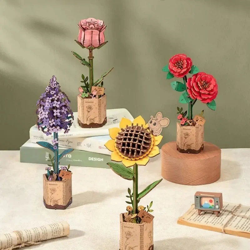 Puzzle 3D fleurs en bois - FloriCraft™