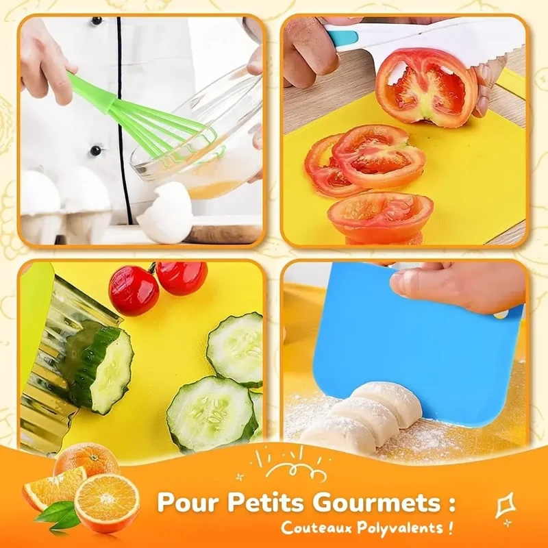 Kit Cuisine Enfant Sécurisé - Chef en Herbe™ | Dès 3 ans