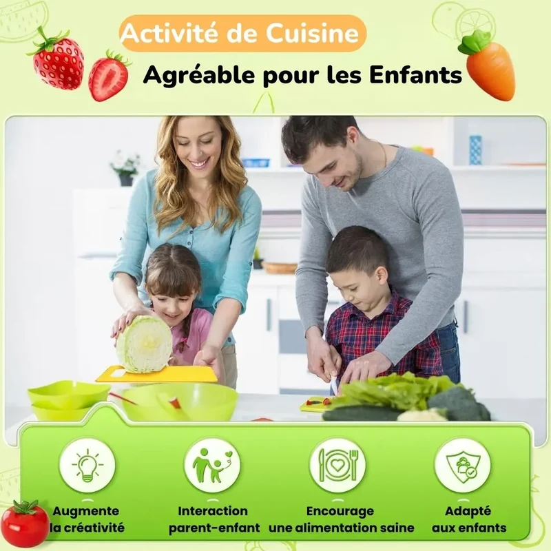 Kit Cuisine Enfant Sécurisé - Chef en Herbe™ | Dès 3 ans