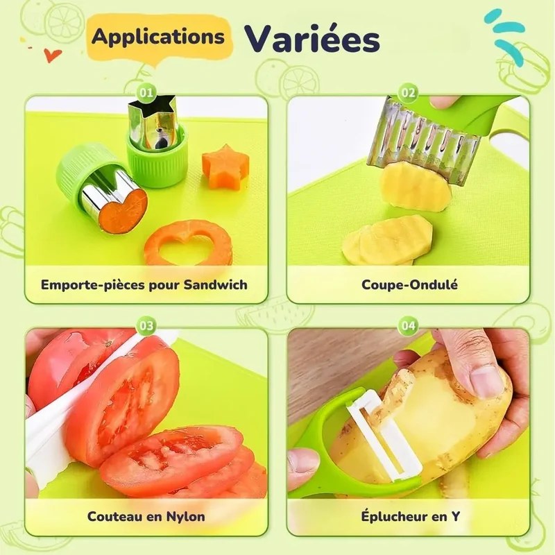 Kit Cuisine Enfant Sécurisé - Chef en Herbe™ | Dès 3 ans