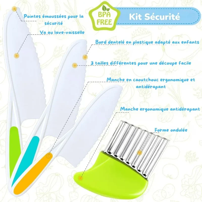Kit Cuisine Enfant Sécurisé - Chef en Herbe™ | Dès 3 ans