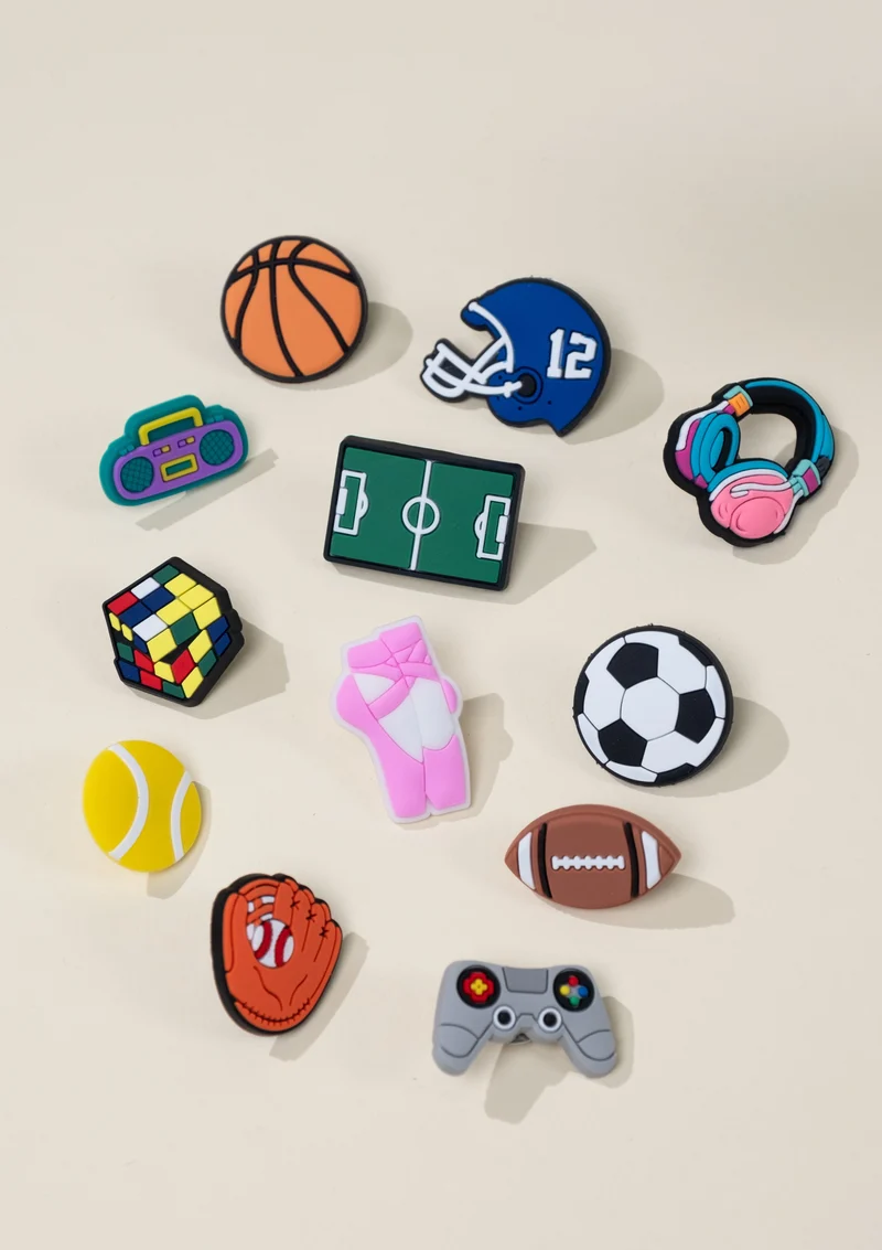 Set of 12 Sports & Activities Charms Pin