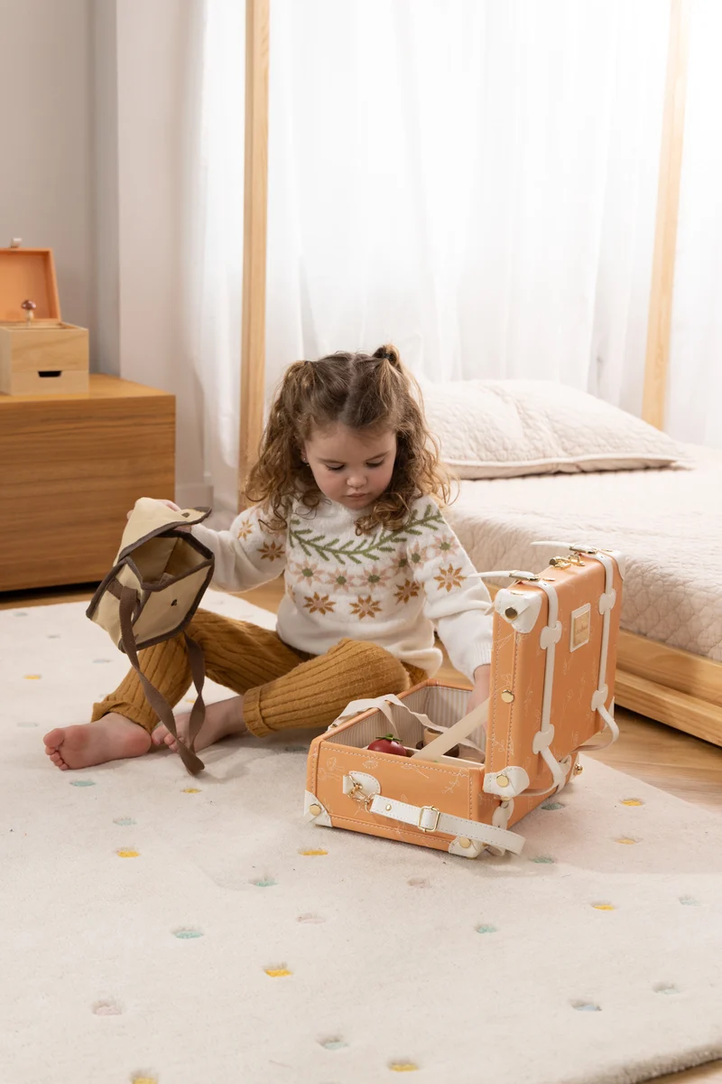 Vegan Leather Play Suitcase - Nature
