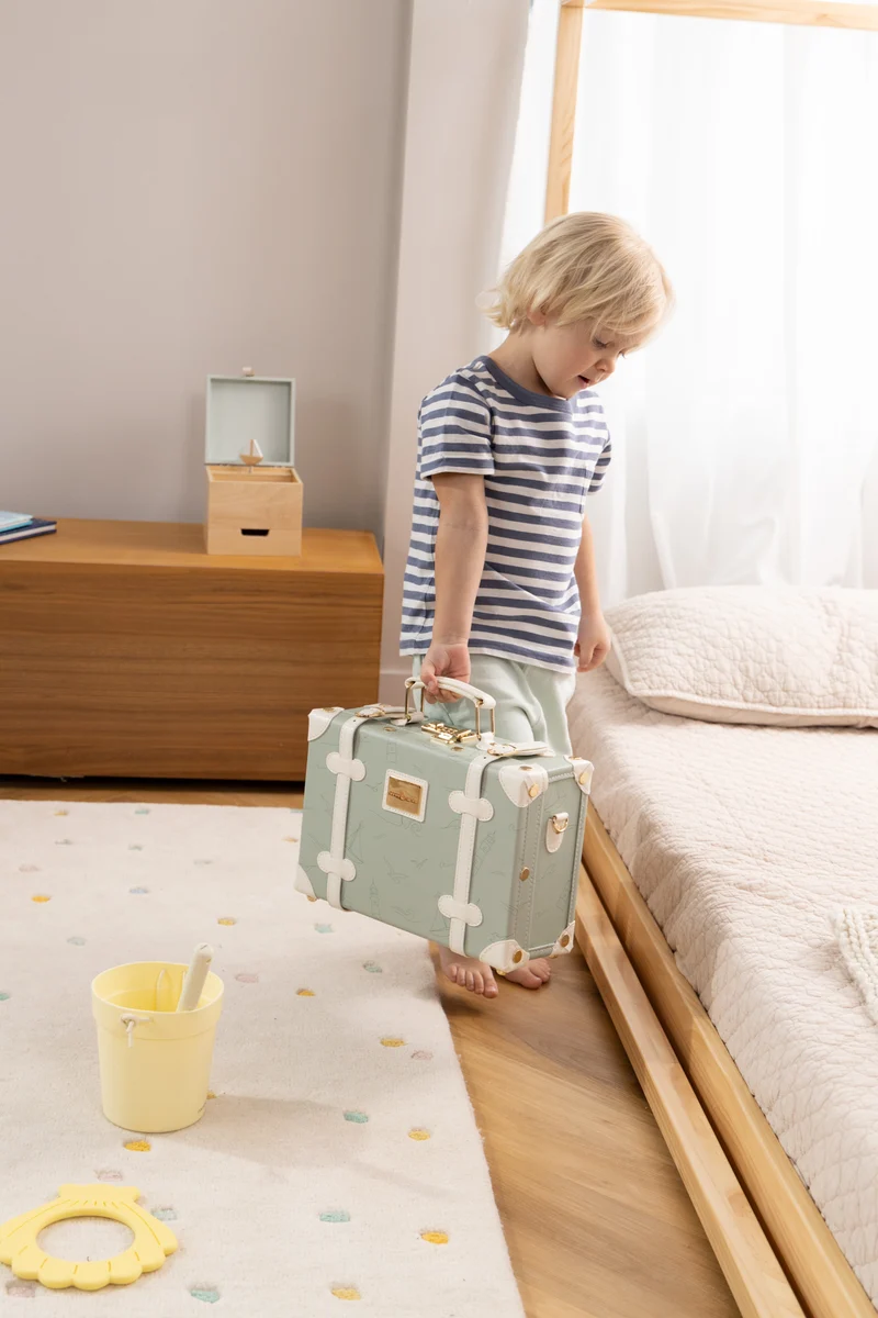 Vegan Leather Play Suitcase - Ocean