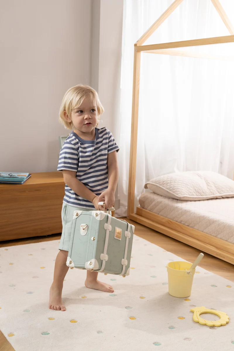 Vegan Leather Play Suitcase - Ocean