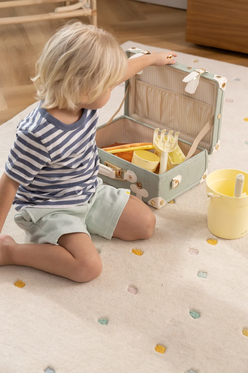 Vegan Leather Play Suitcase - Ocean