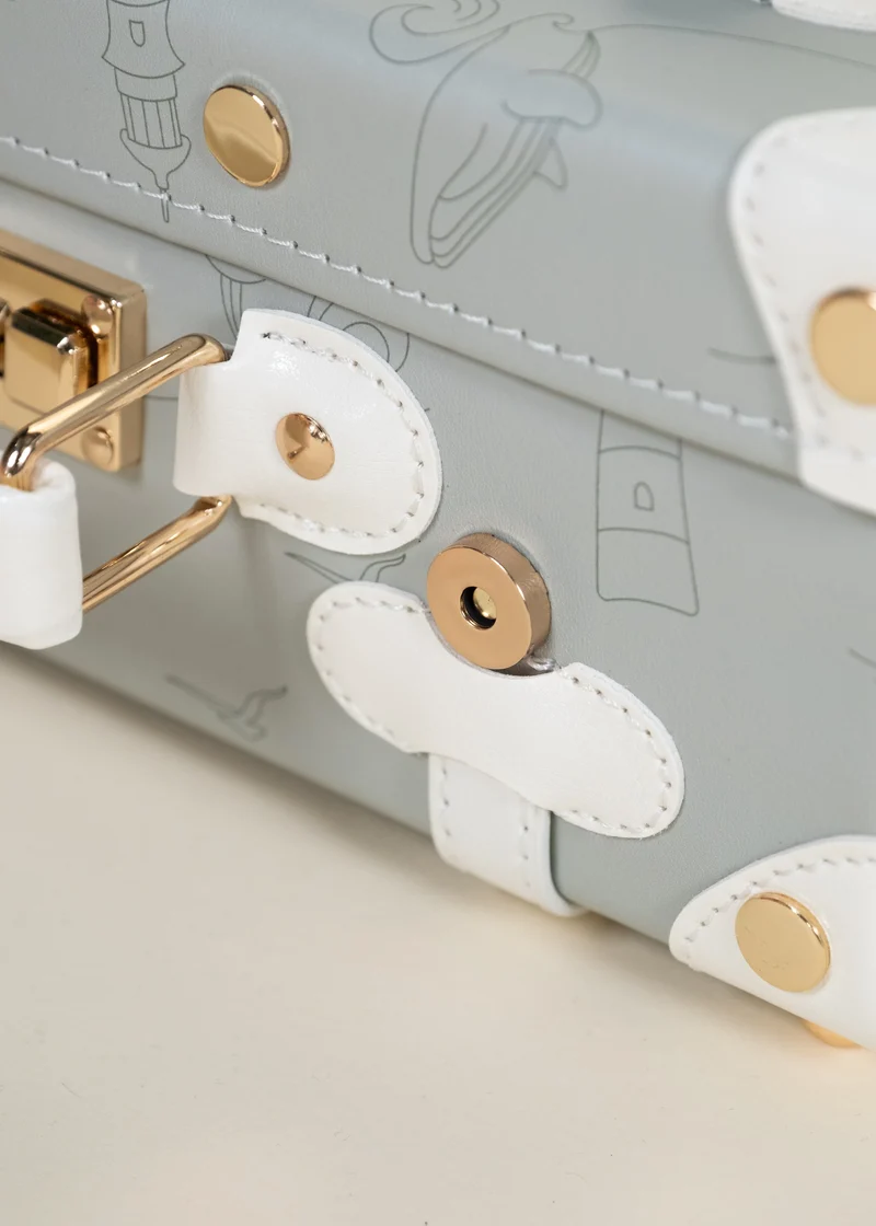 Vegan Leather Play Suitcase - Ocean
