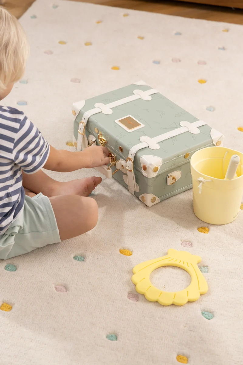 Vegan Leather Play Suitcase - Ocean