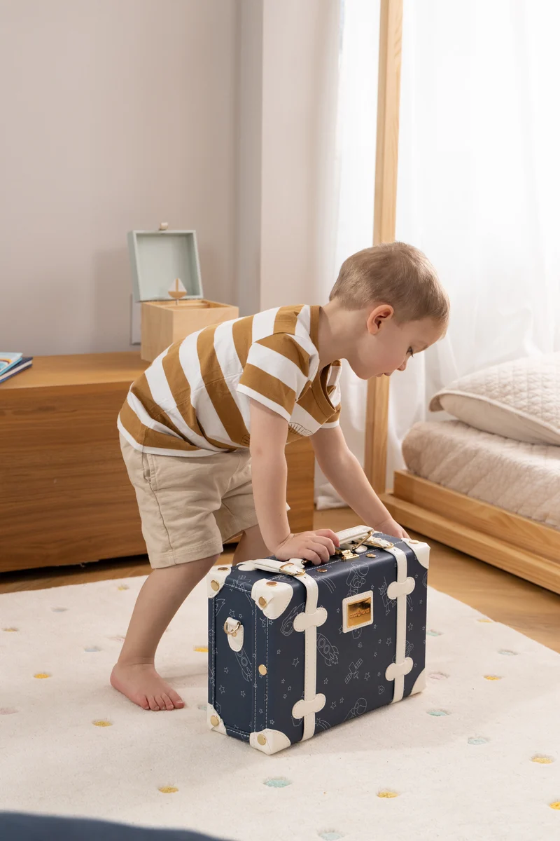 Vegan Leather Play Suitcase - Space
