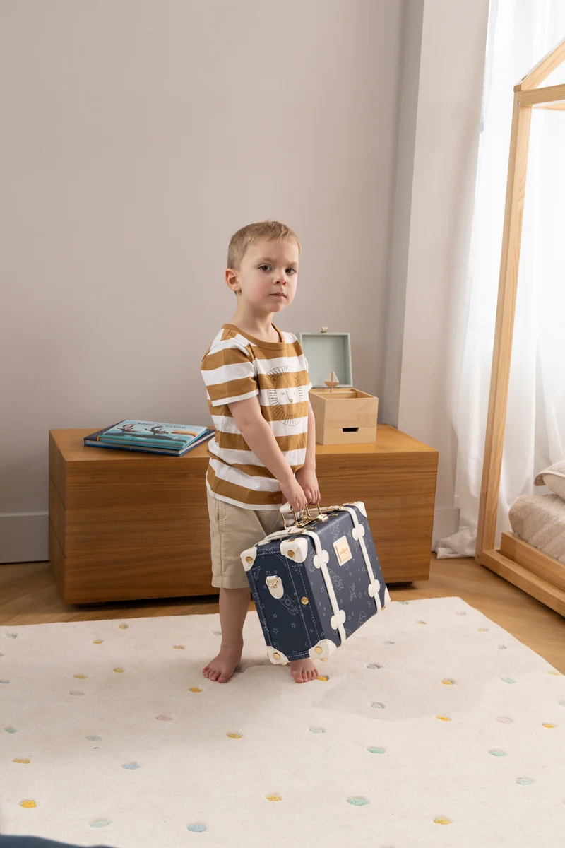 Vegan Leather Play Suitcase - Space