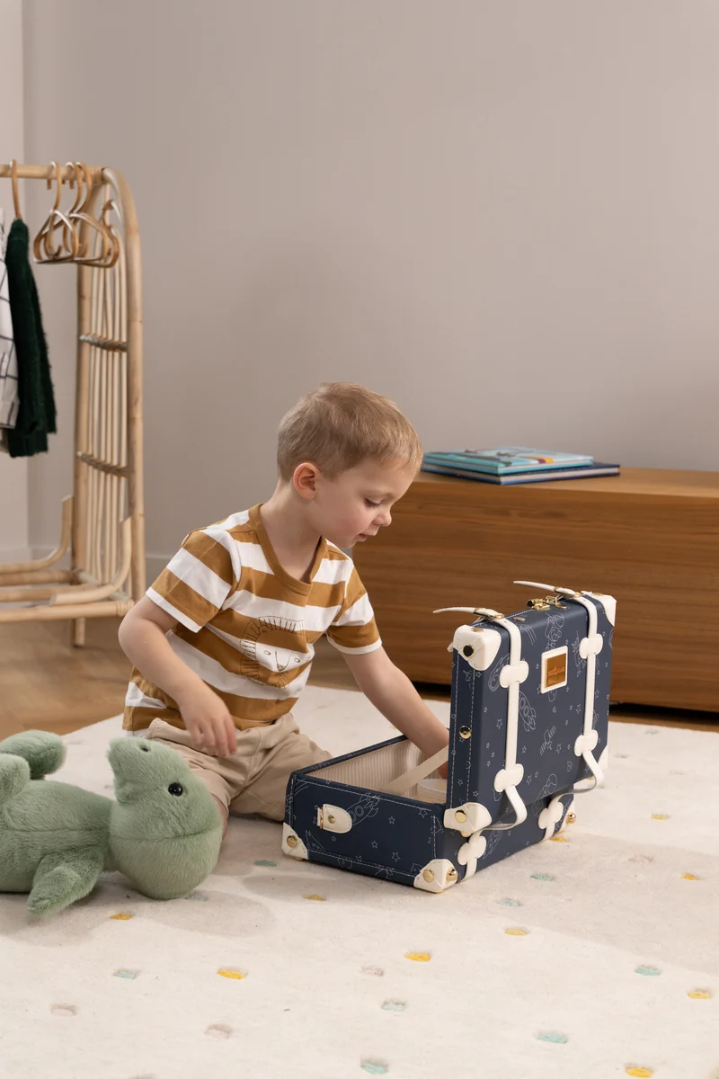 Vegan Leather Play Suitcase - Space