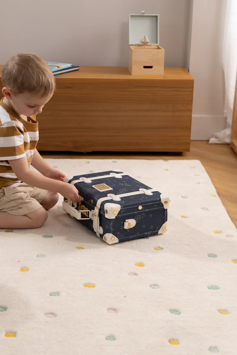 Vegan Leather Play Suitcase - Space