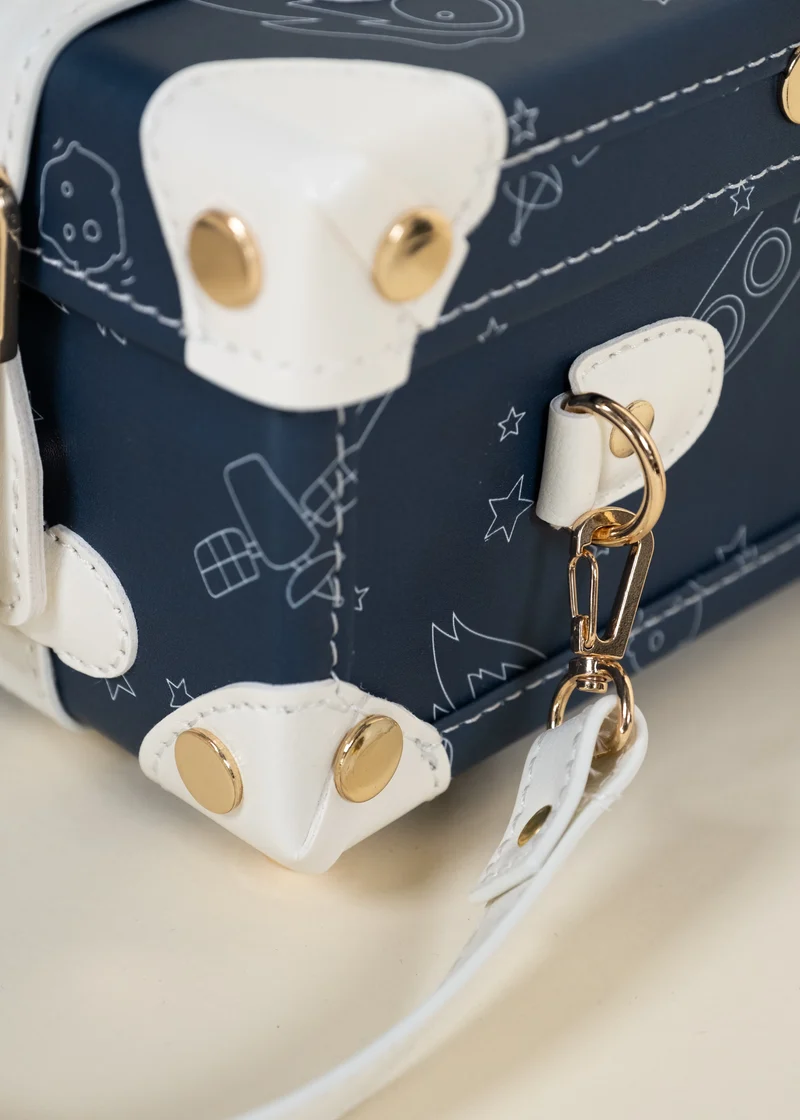 Vegan Leather Play Suitcase - Space