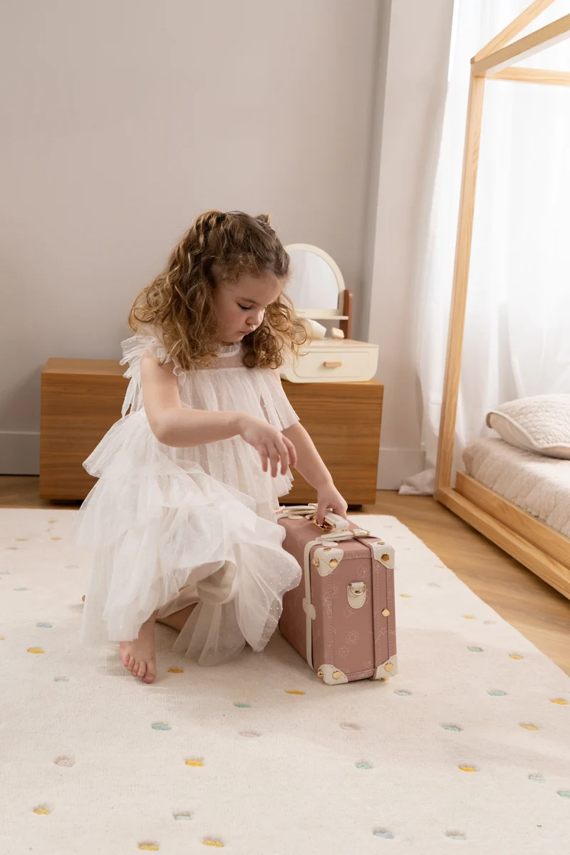 Vegan Leather Play Suitcase - Ballerina