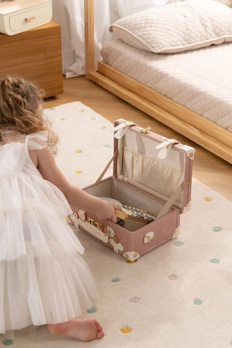 Vegan Leather Play Suitcase - Ballerina