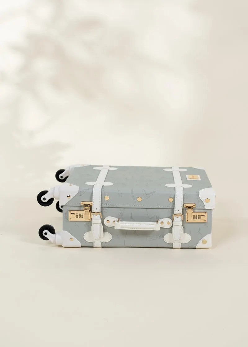 Vegan Leather Carry-On Suitcase - Ocean