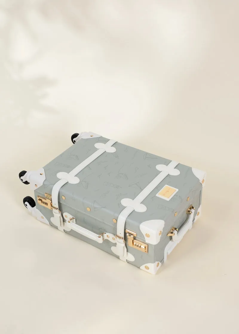 Vegan Leather Carry-On Suitcase - Ocean