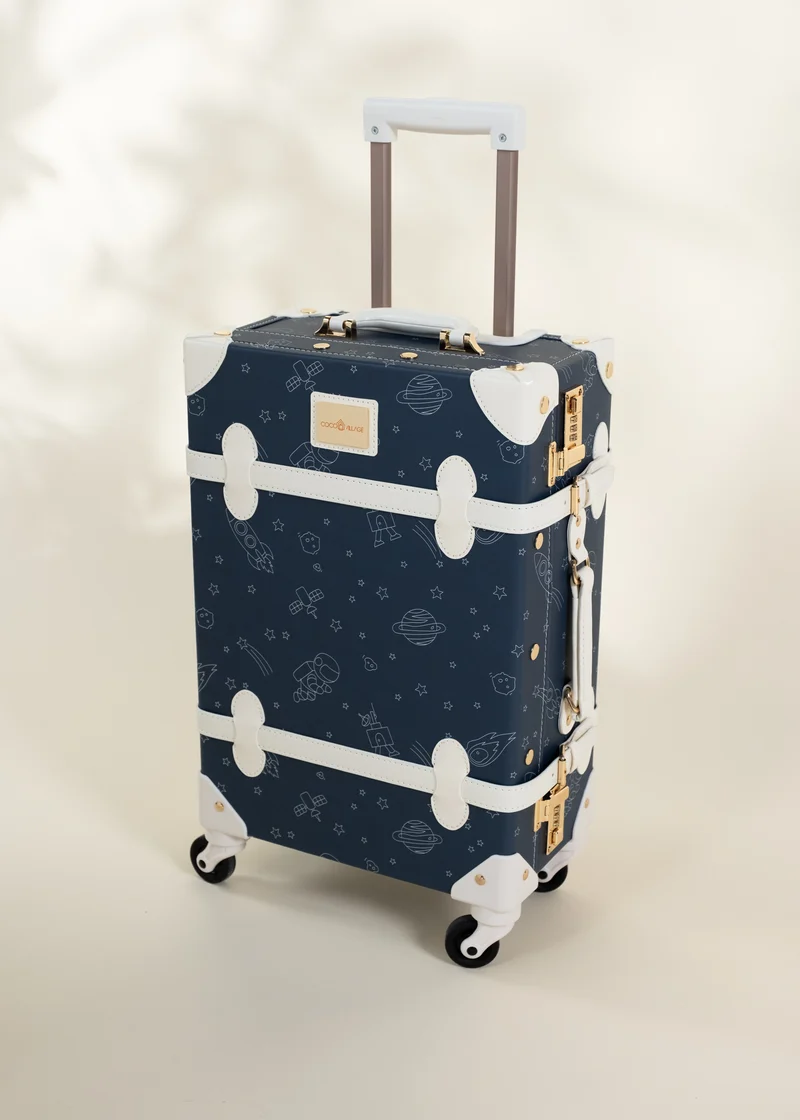 Vegan Leather Carry-On Suitcase - Space