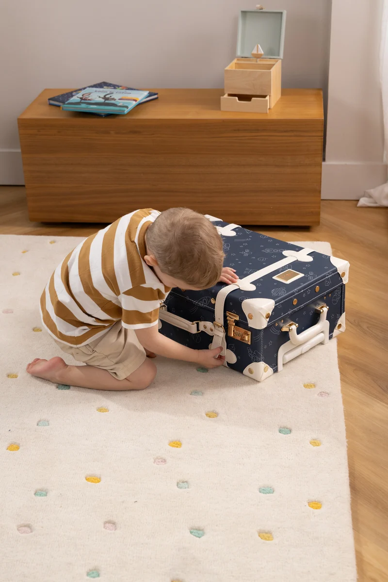 Vegan Leather Carry-On Suitcase - Space