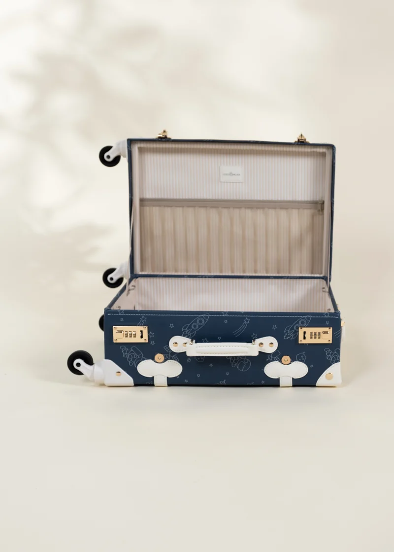 Vegan Leather Carry-On Suitcase - Space