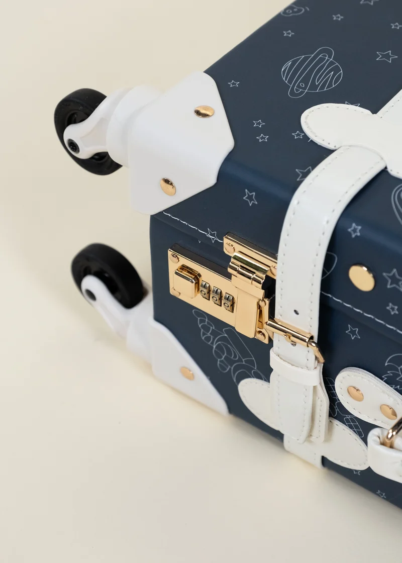 Vegan Leather Carry-On Suitcase - Space