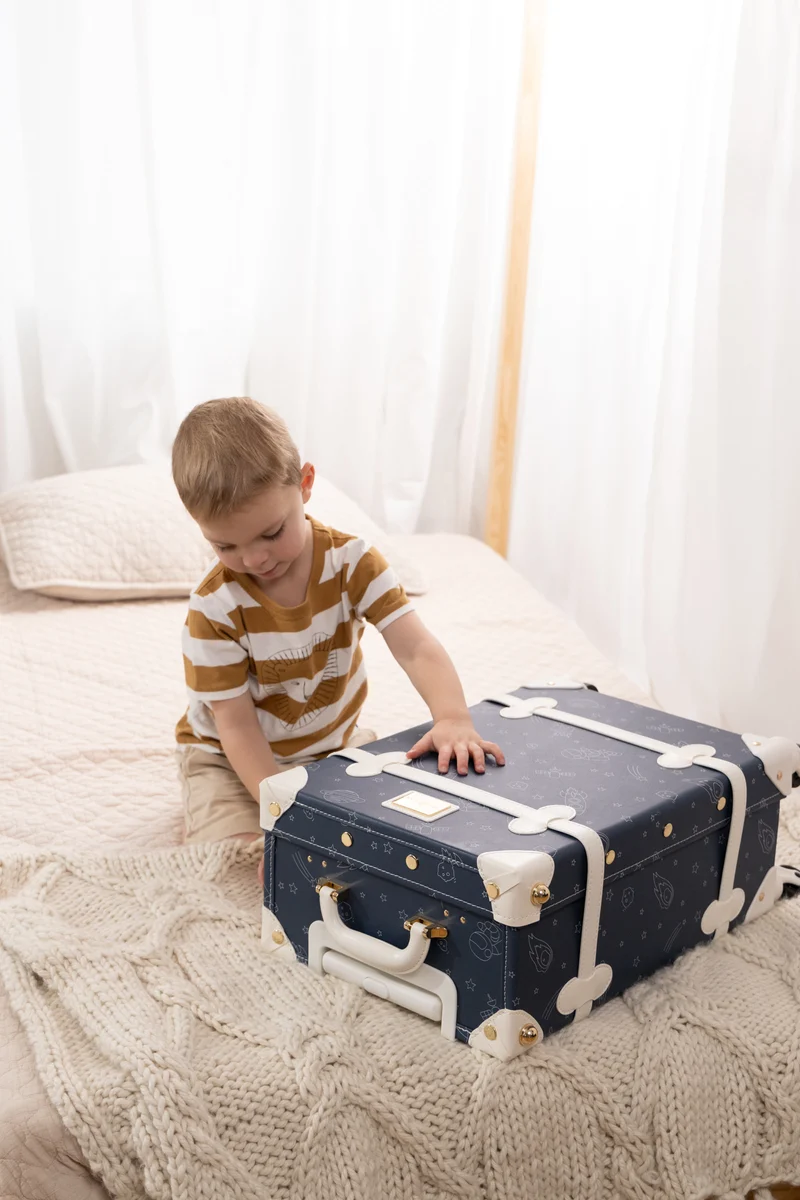 Vegan Leather Carry-On Suitcase - Space