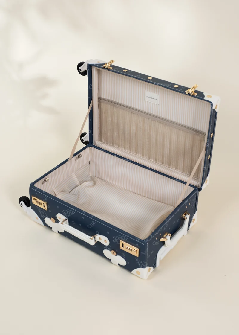 Vegan Leather Carry-On Suitcase - Space