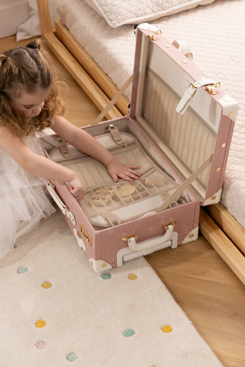 Vegan Leather Carry-On Suitcase - Ballerina