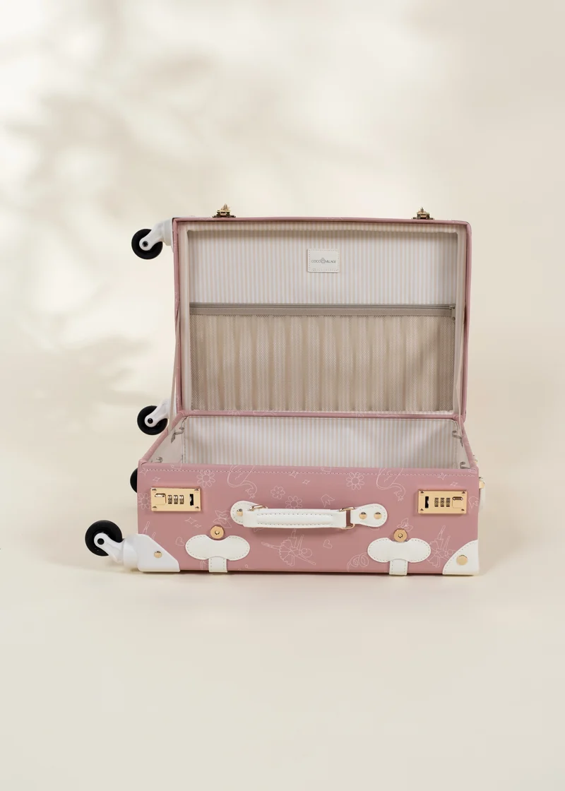 Vegan Leather Carry-On Suitcase - Ballerina