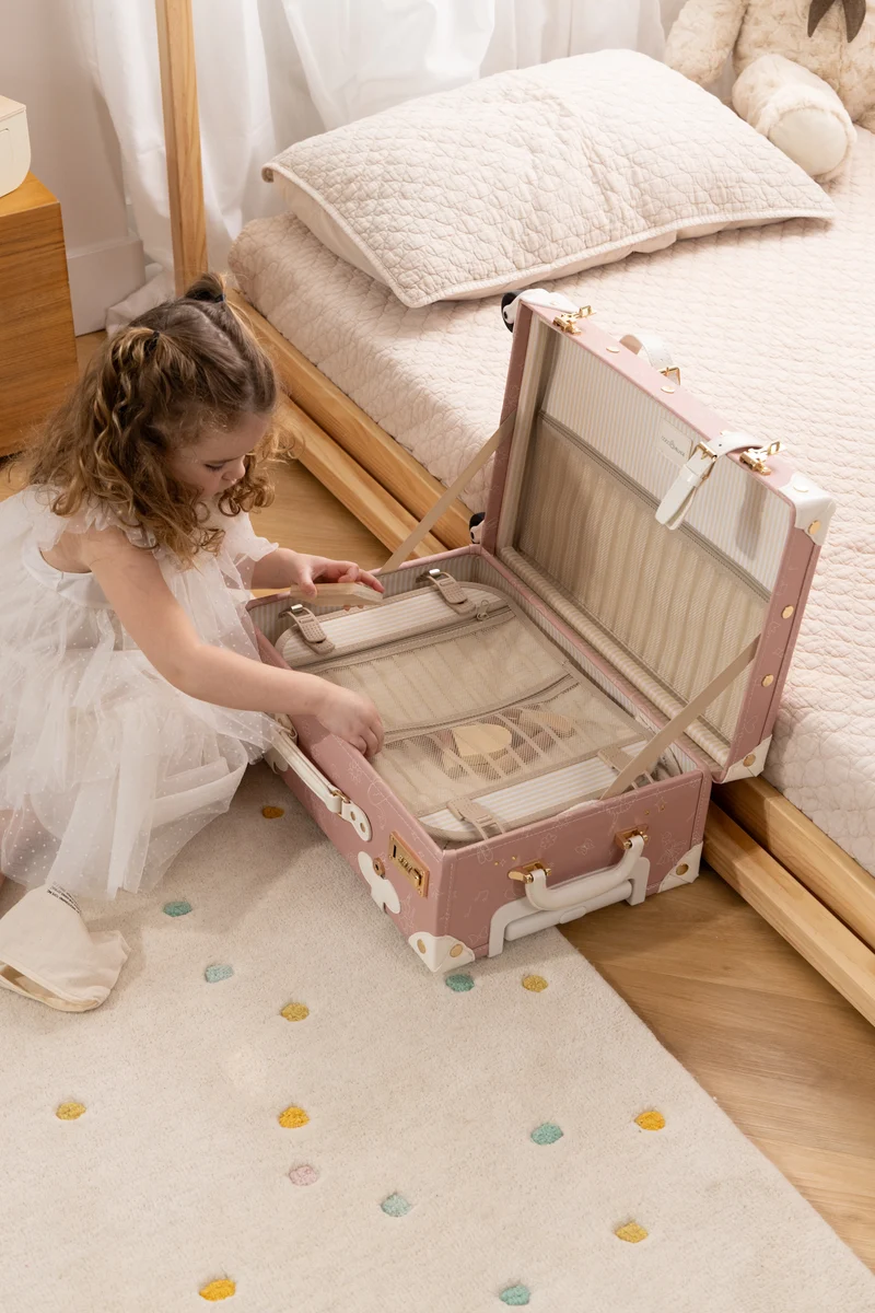 Vegan Leather Carry-On Suitcase - Ballerina