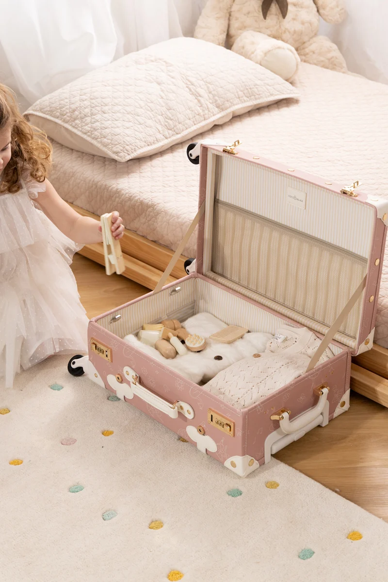 Vegan Leather Carry-On Suitcase - Ballerina