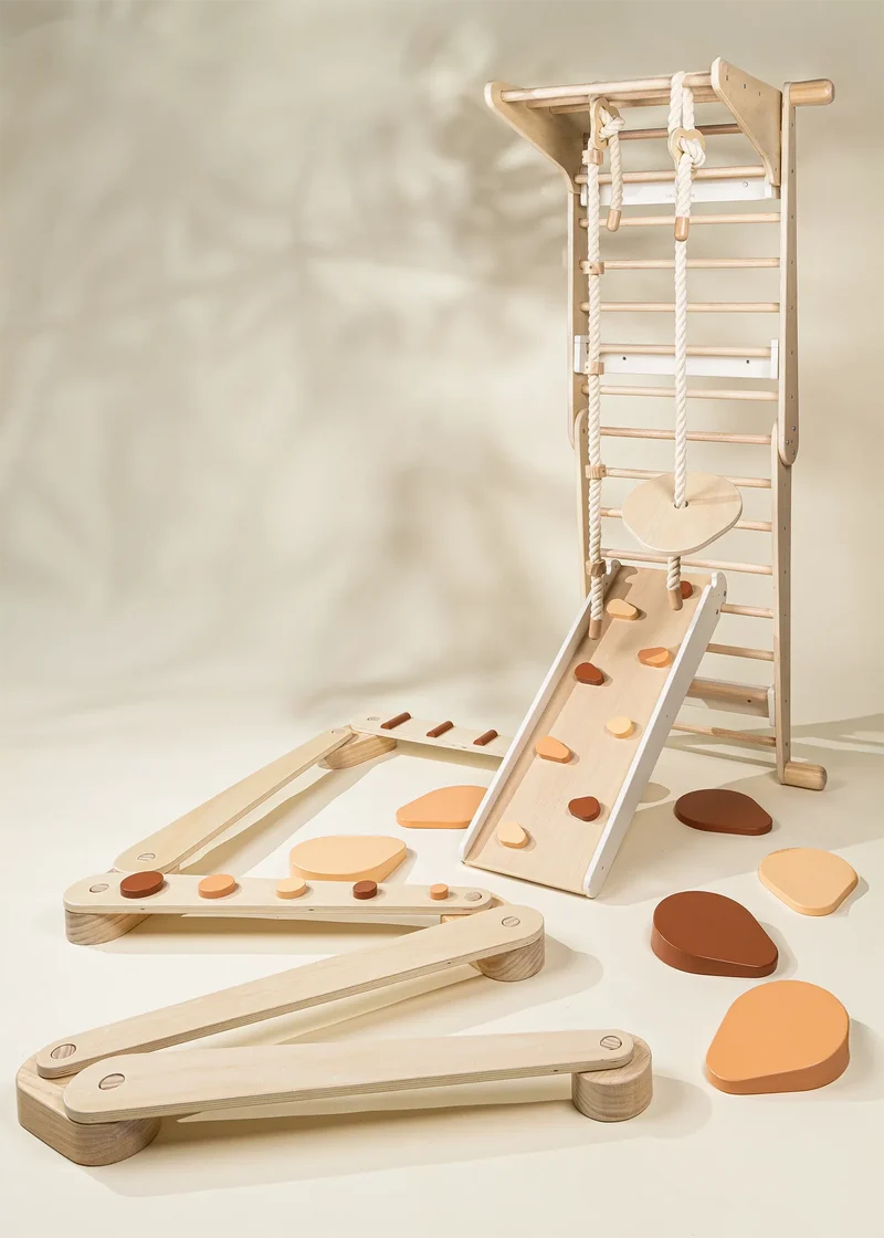 Set of 6 Wooden Balance Stepping Stones