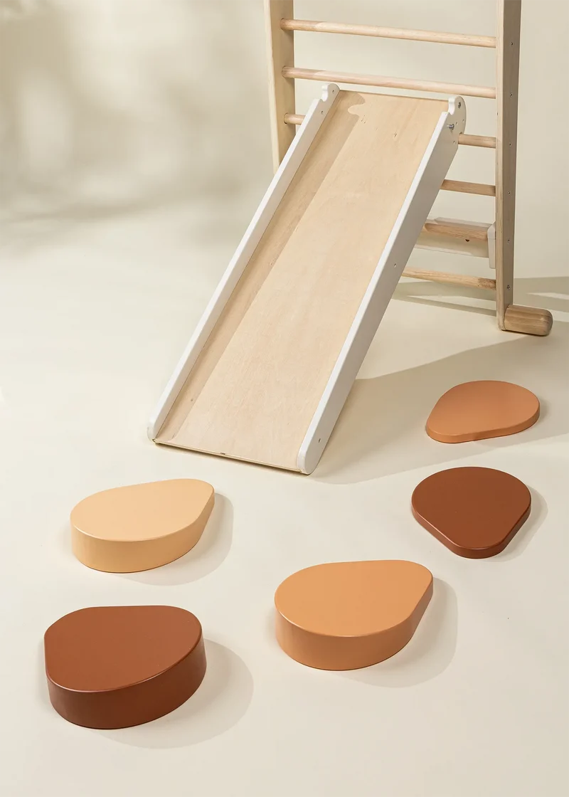 Set of 6 Wooden Balance Stepping Stones