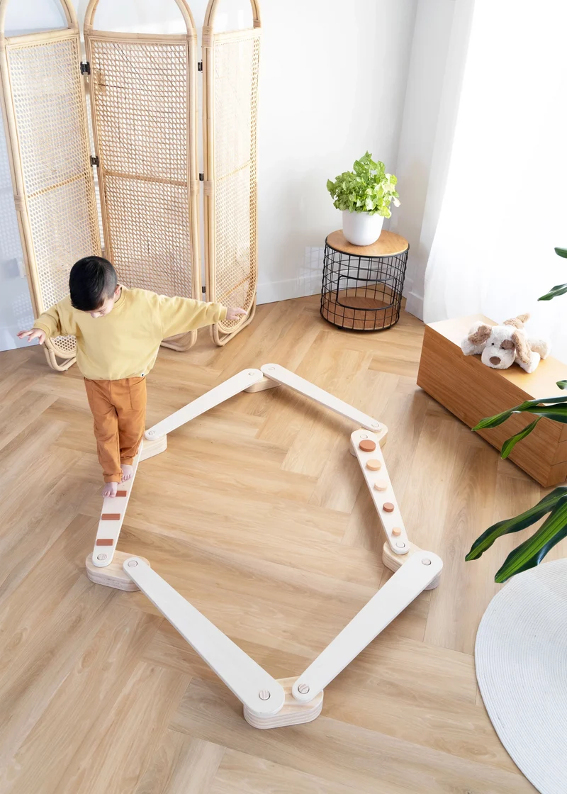 Wooden Balance Beams Set - Dots