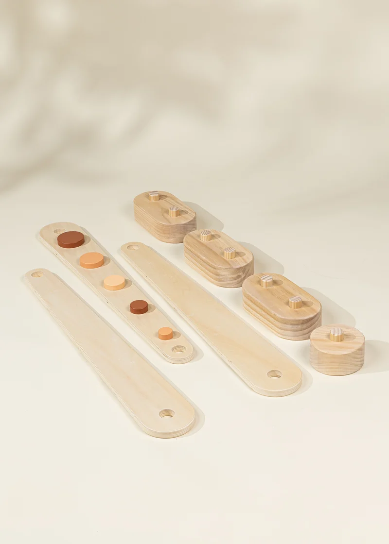 Wooden Balance Beams Set - Dots