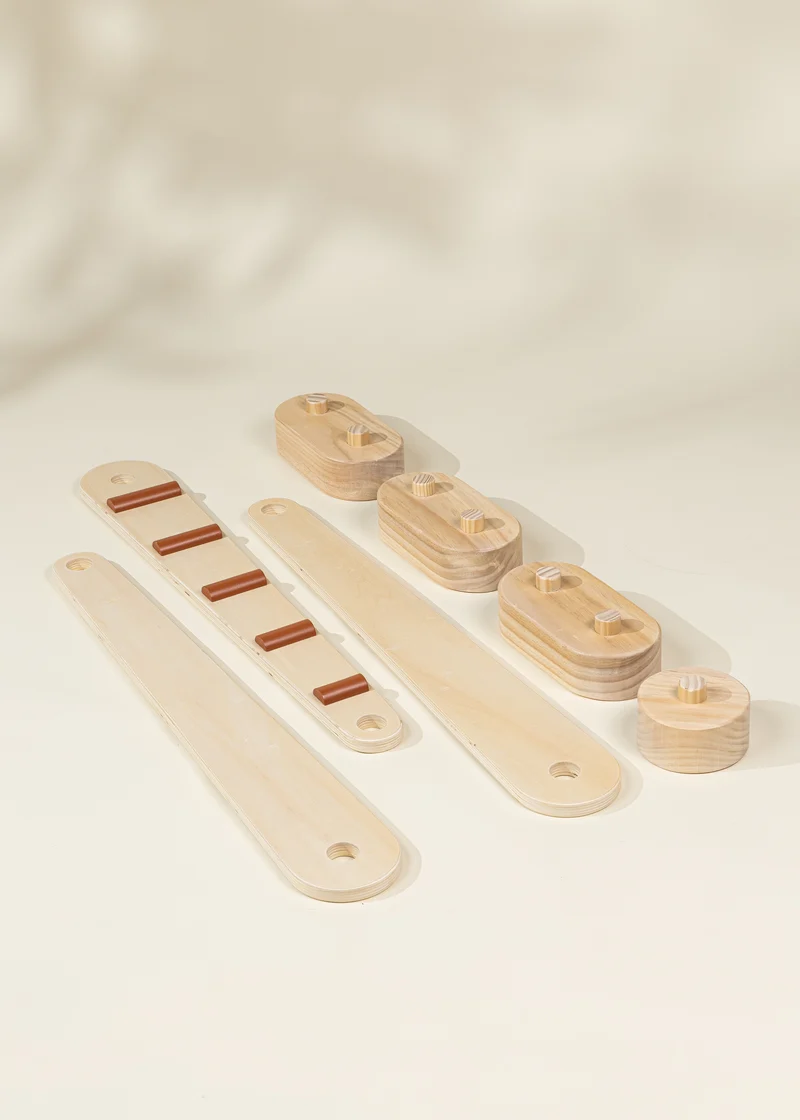 Wooden Balance Beams Set - Stripes