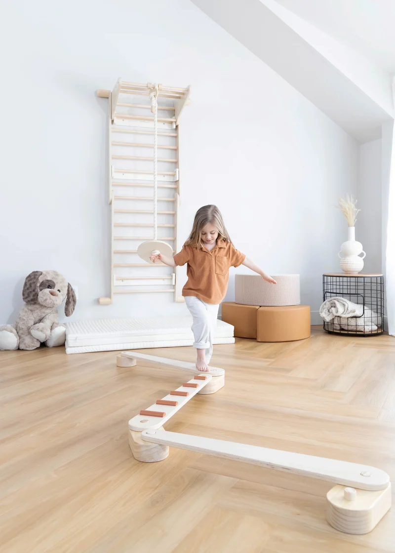 Wooden Balance Beams Set - Stripes