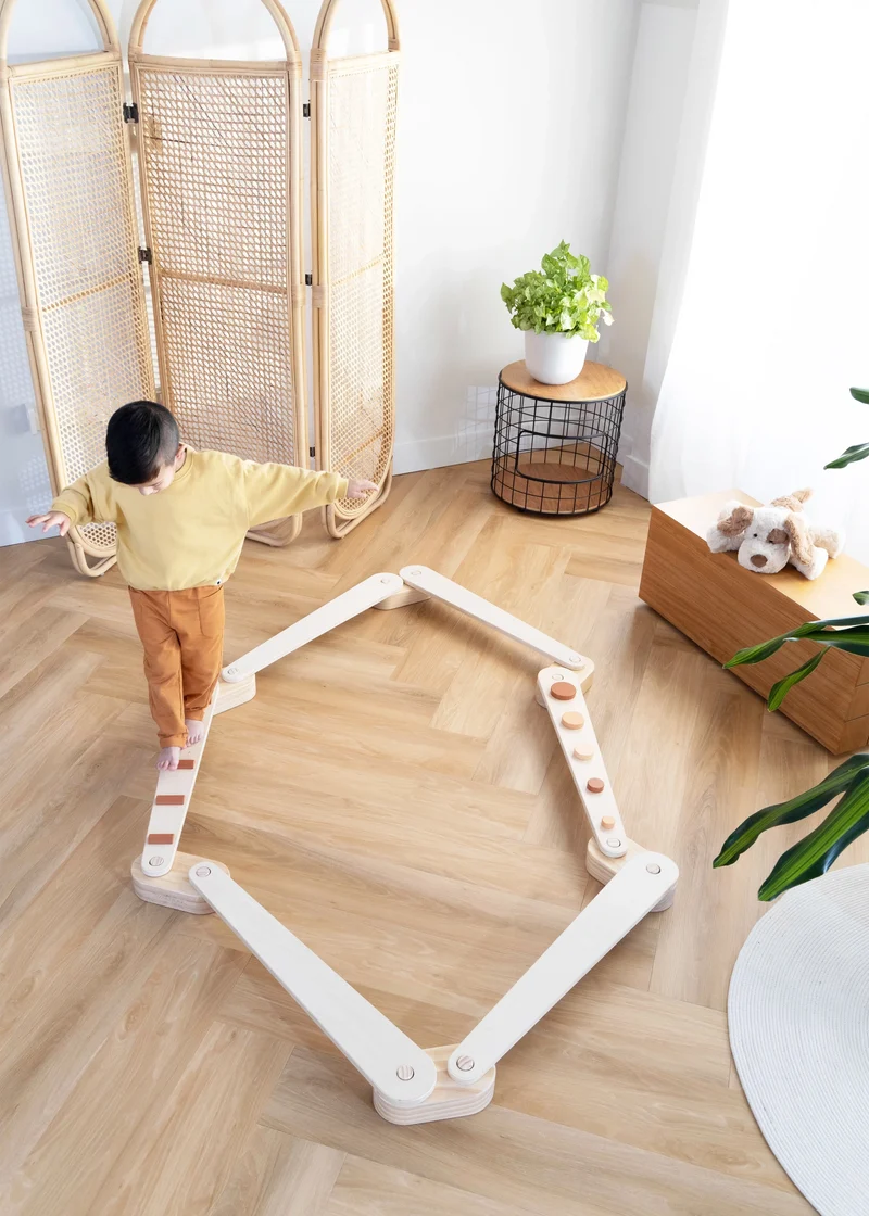 Wooden Balance Beams Set - Stripes