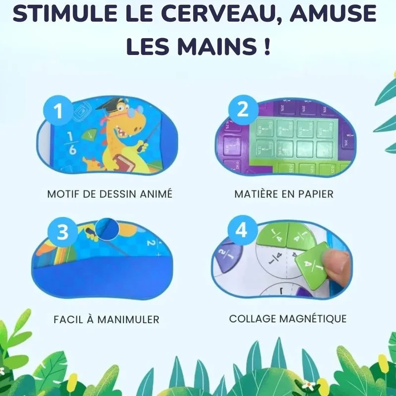 Livre de Fractions Magnétique Montessori - FractionGame™