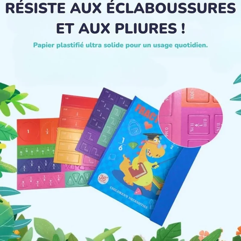 Livre de Fractions Magnétique Montessori - FractionGame™