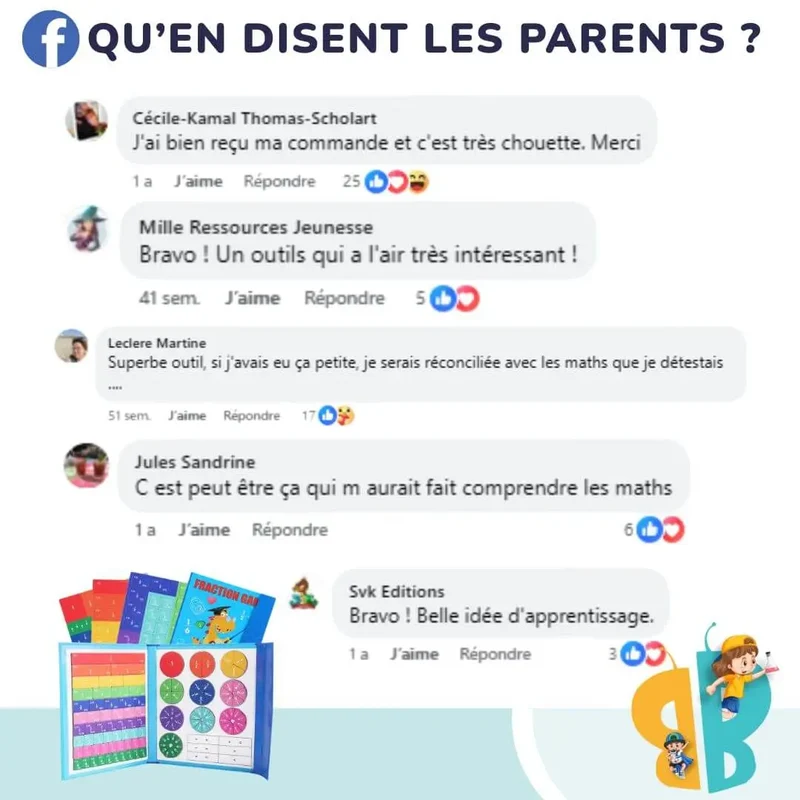 Livre de Fractions Magnétique Montessori - FractionGame™