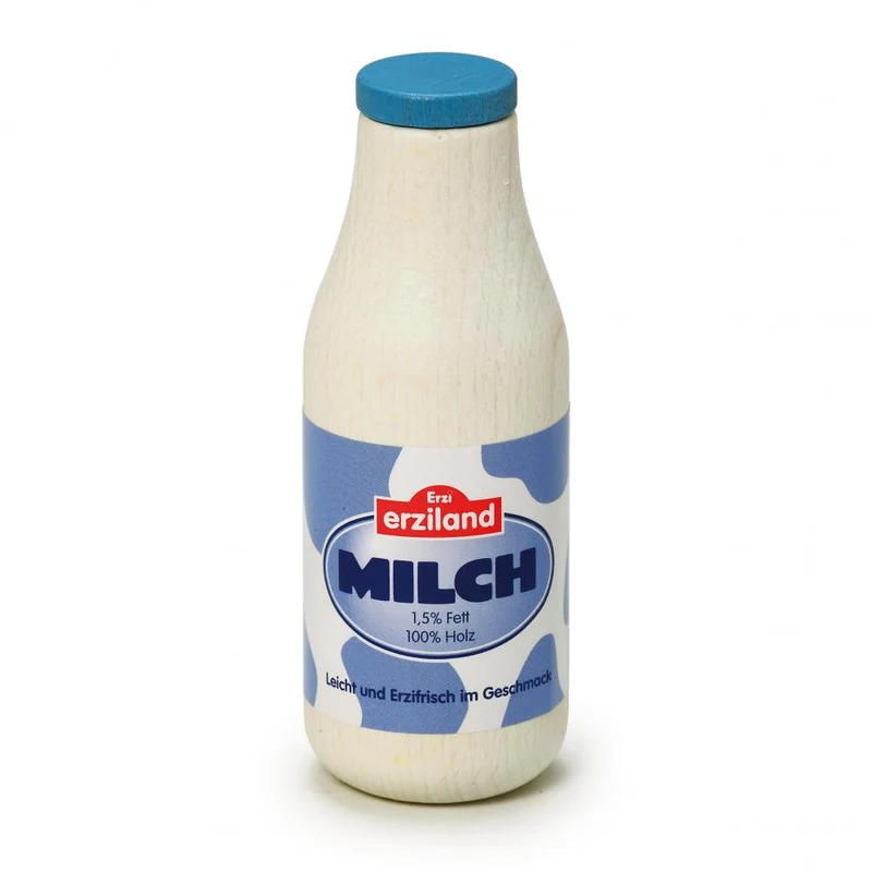 Bouteille de lait en bois dinette
