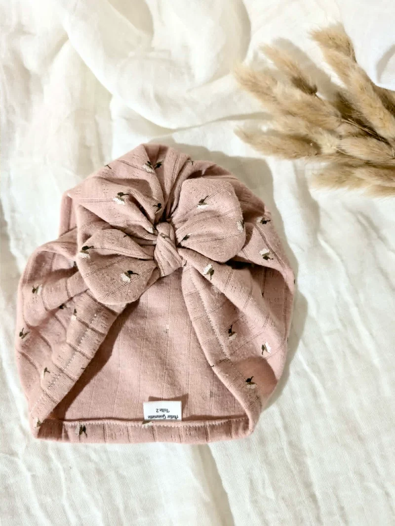 Turban | Rose fleurs