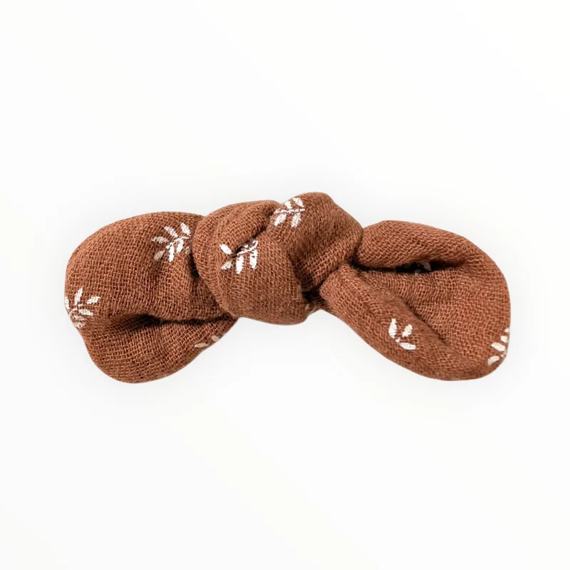 Barrette | Fleurs marron