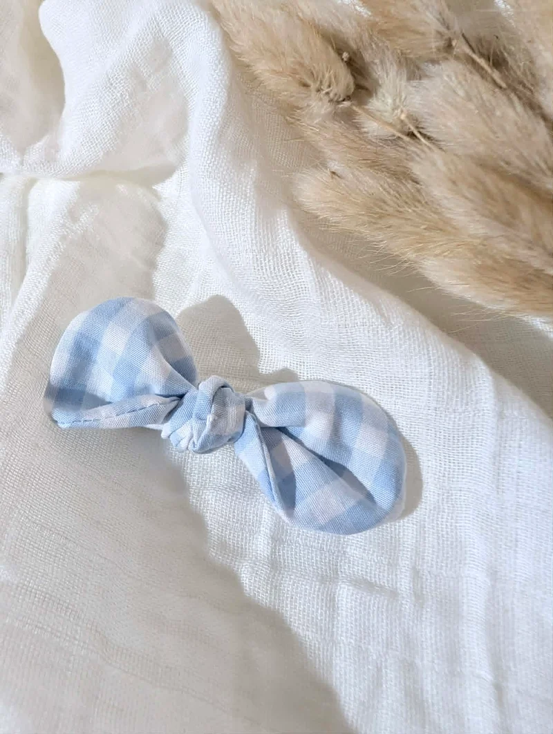Barrette | Vichy bleu
