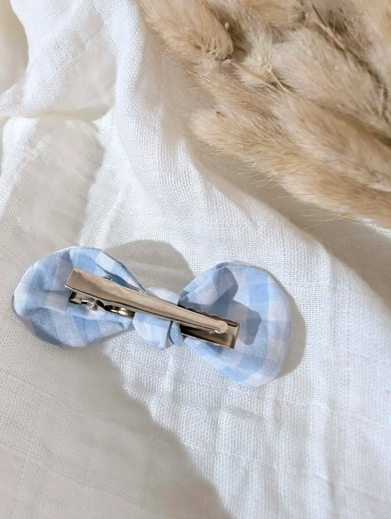Barrette | Vichy bleu